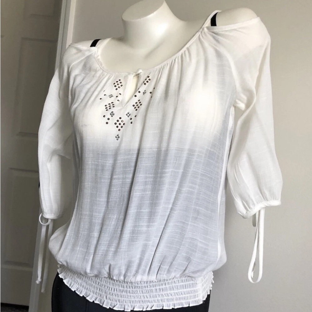 BCX cold shoulders blouse Made in Philippines size S